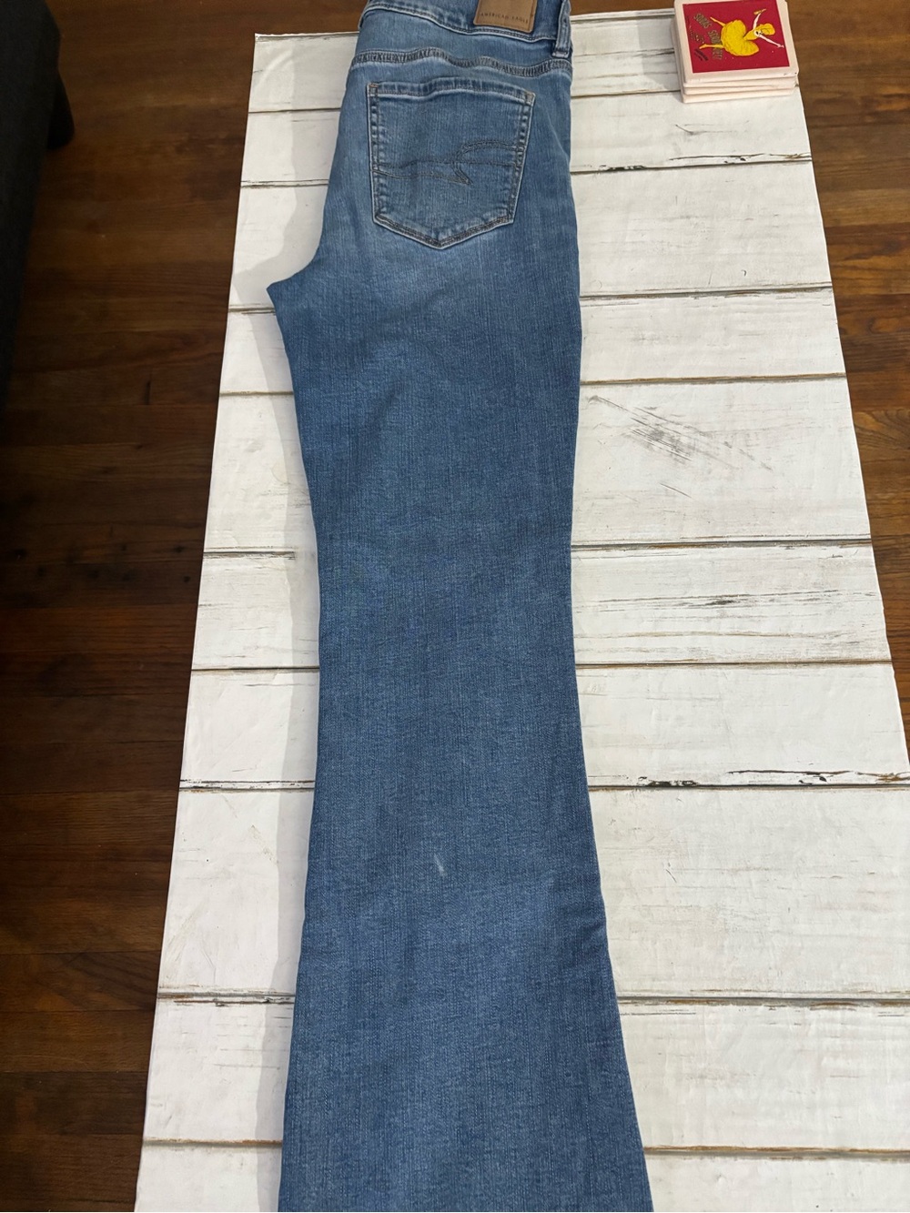 American Eagle Outfitters High-Rise Medium Blue Flare Jeans